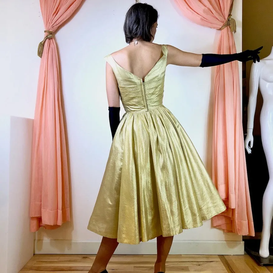 1950's Incredible Lamé Party Dress