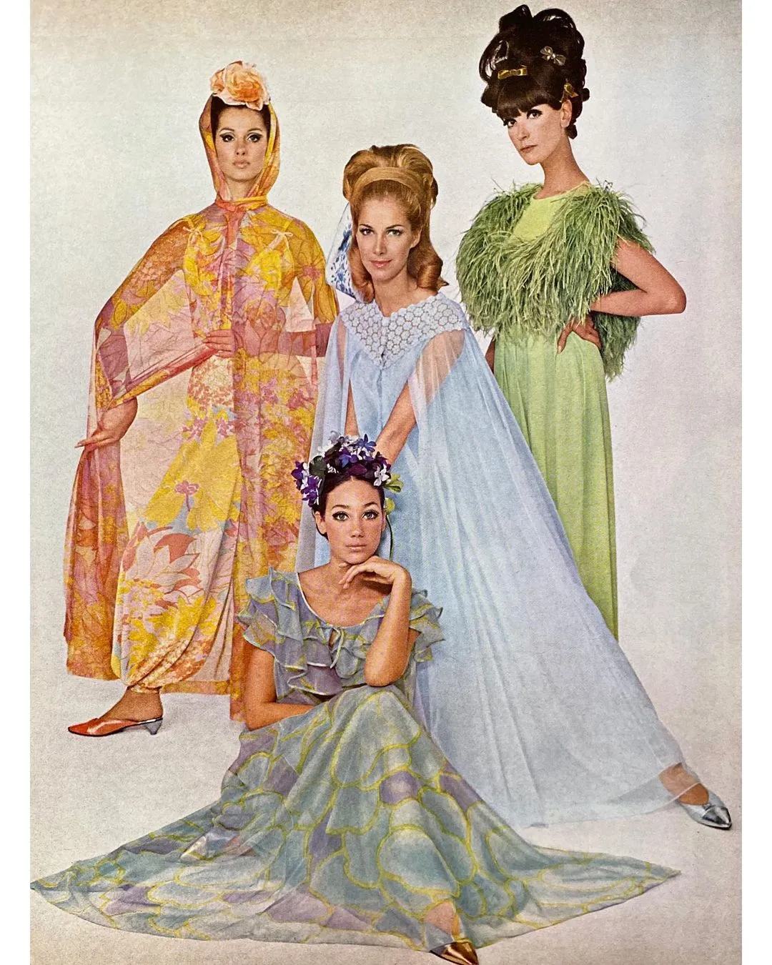 1960s Pedro Rodriguez Jumpsuit & SIlk Chiffon Cape