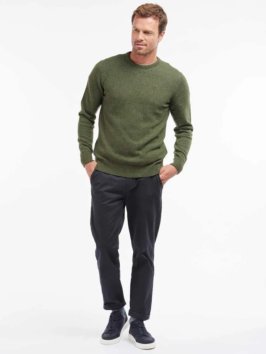 40% OFF BARBOUR Tisbury Lambswool Crew Neck Pullover - Mens - Forest - Sizes: 3XL