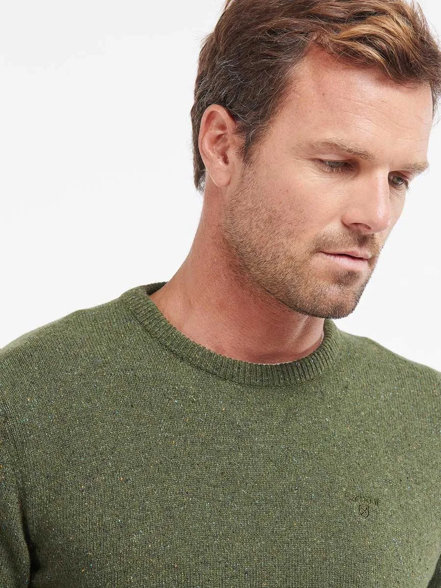 40% OFF BARBOUR Tisbury Lambswool Crew Neck Pullover - Mens - Forest - Sizes: 3XL