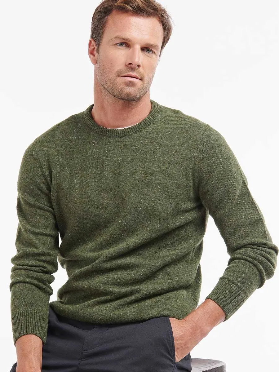 40% OFF BARBOUR Tisbury Lambswool Crew Neck Pullover - Mens - Forest - Sizes: 3XL