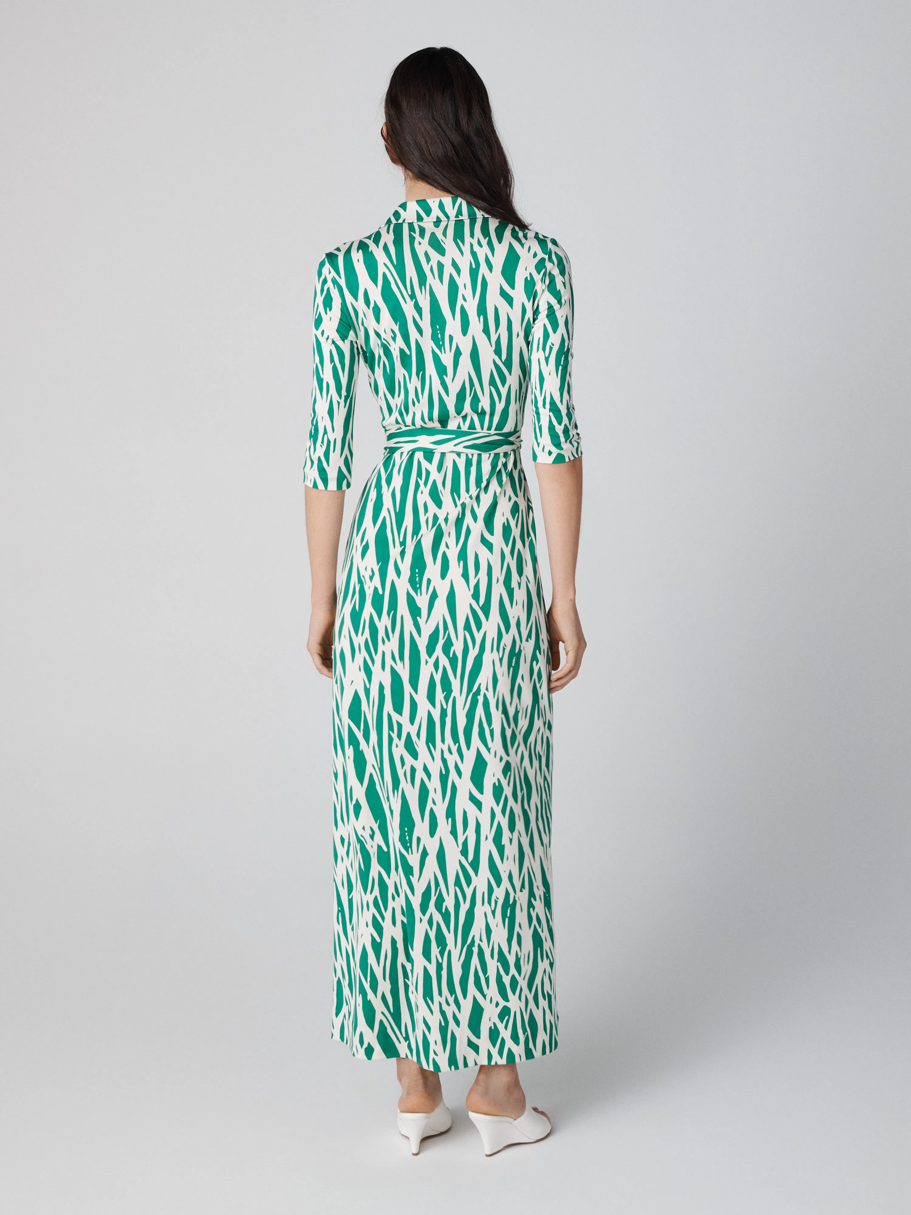 Abigail Silk Jersey Maxi Wrap Dress