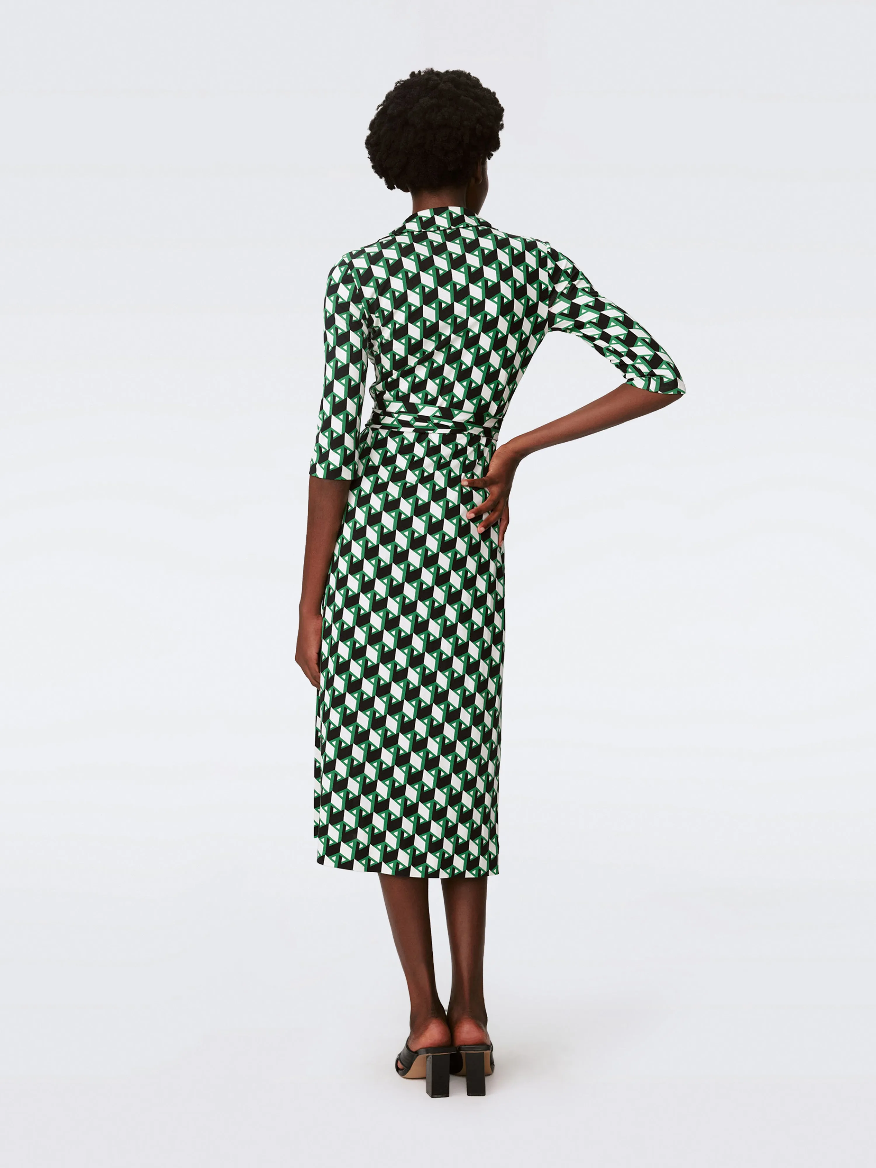 Abigail Silk Jersey Midi Wrap Dress
