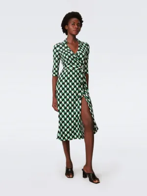 Abigail Silk Jersey Midi Wrap Dress