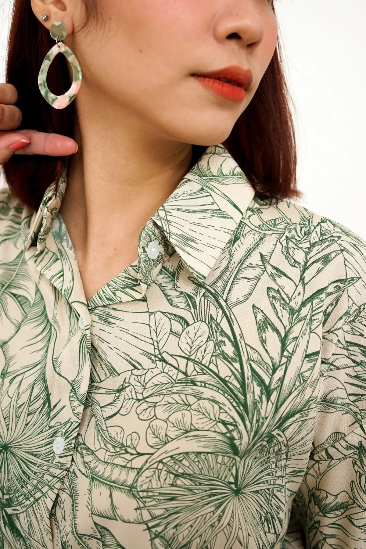 AITANA Tropical Lounge Top & Pants Co-ord (Green)