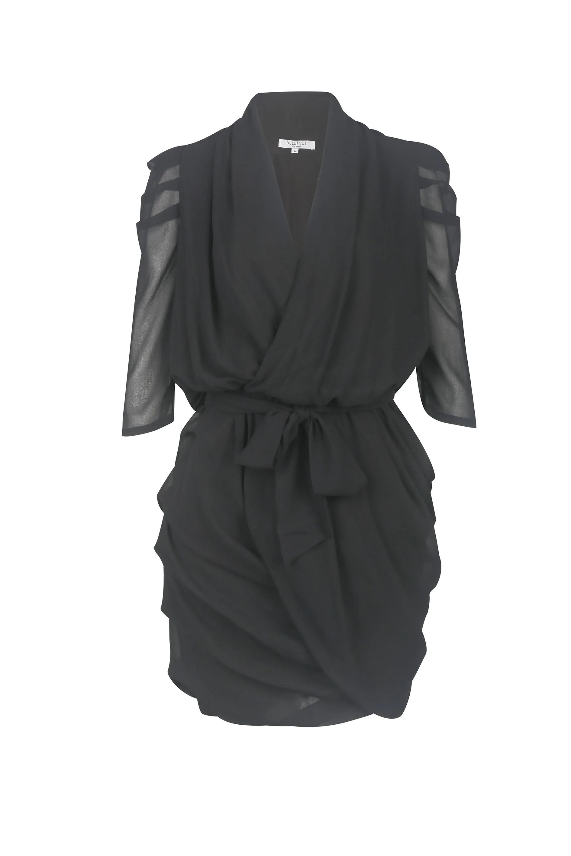 Alice Drape Mini Dress- Black