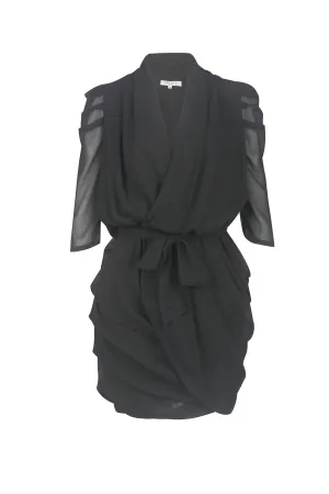 Alice Drape Mini Dress- Black