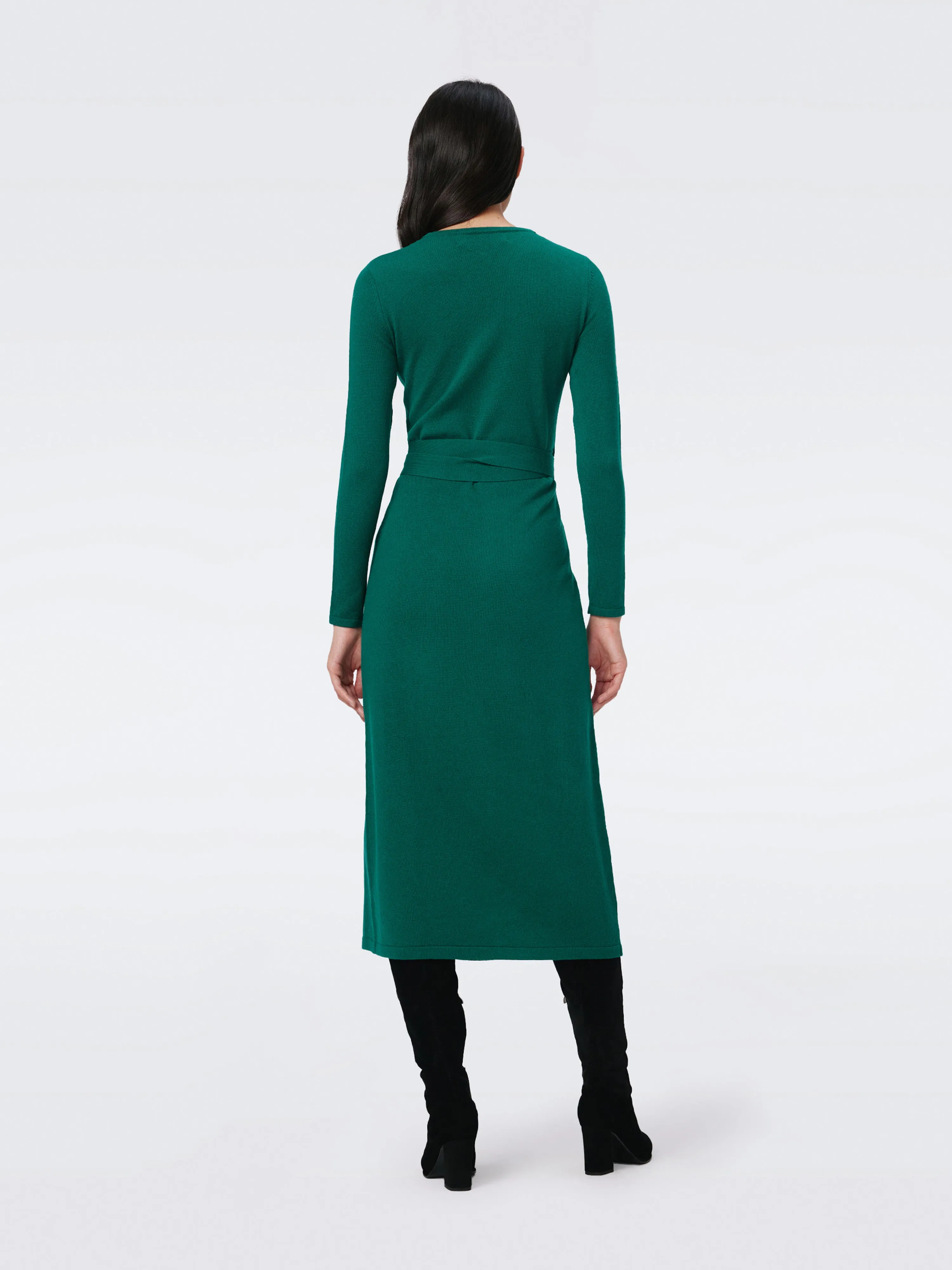 Astrid Wool-Cashmere Wrap Dress