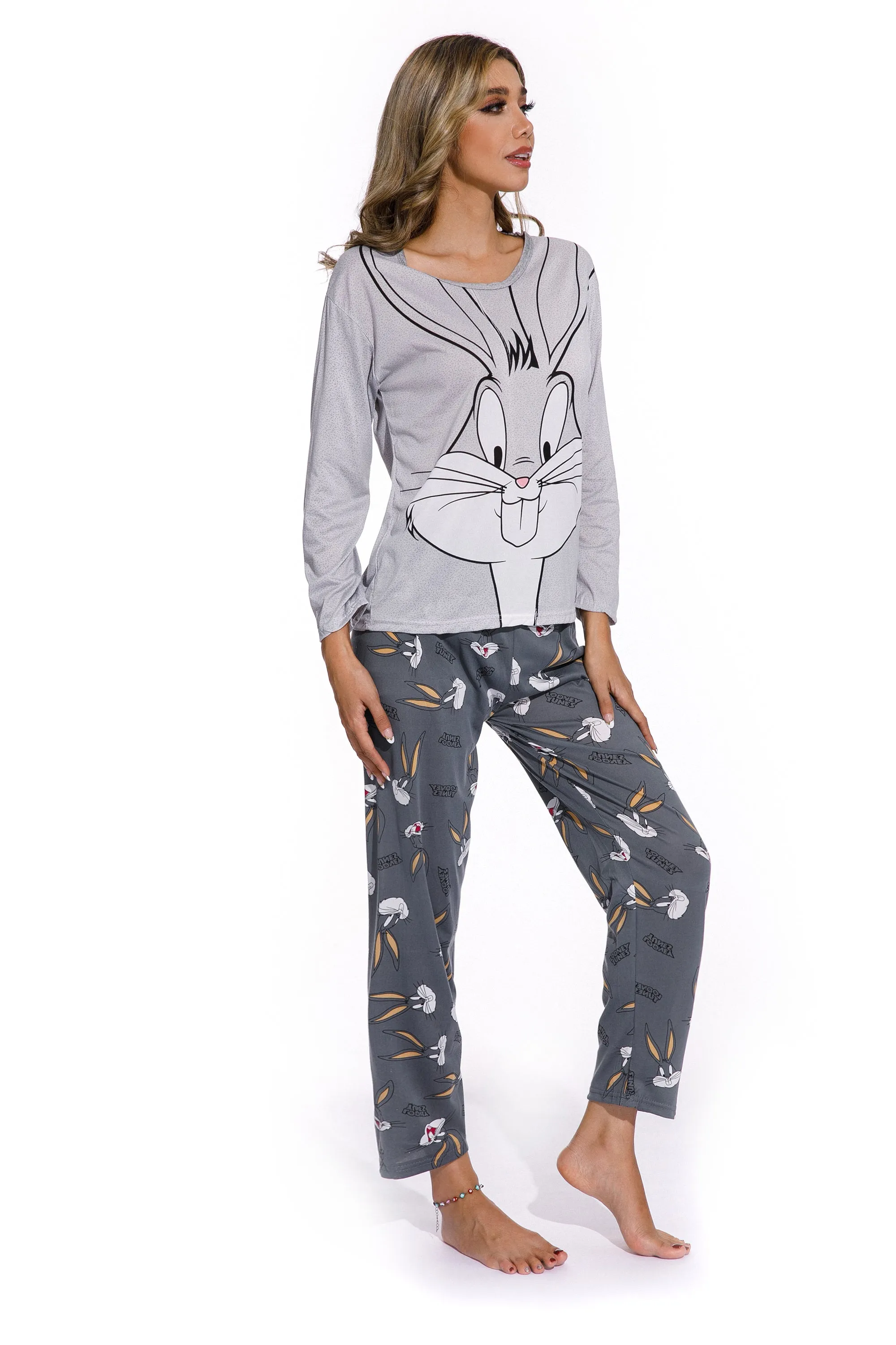 Autumn Cartoon Pattern Women Home Clothes Suit