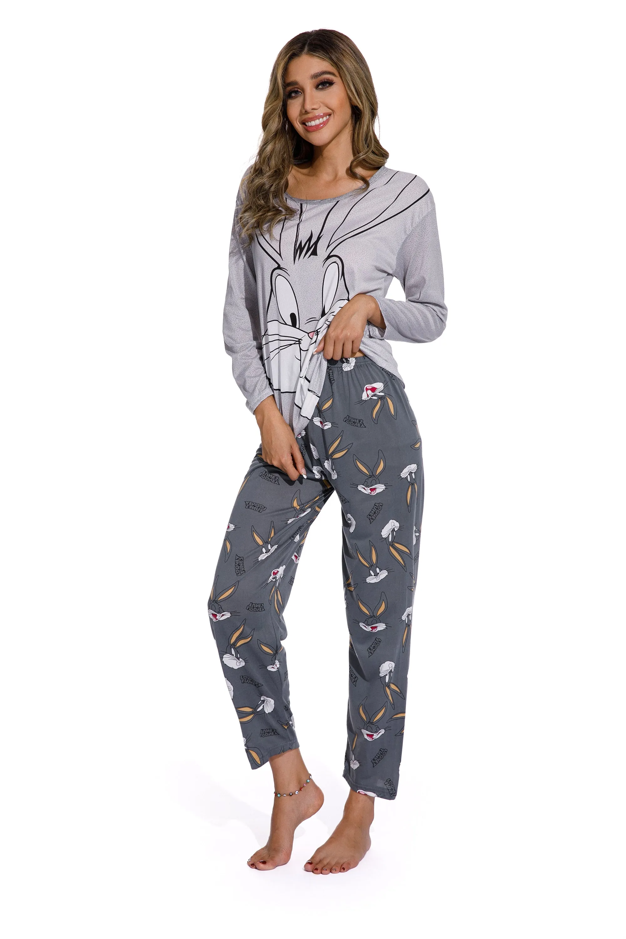 Autumn Cartoon Pattern Women Home Clothes Suit