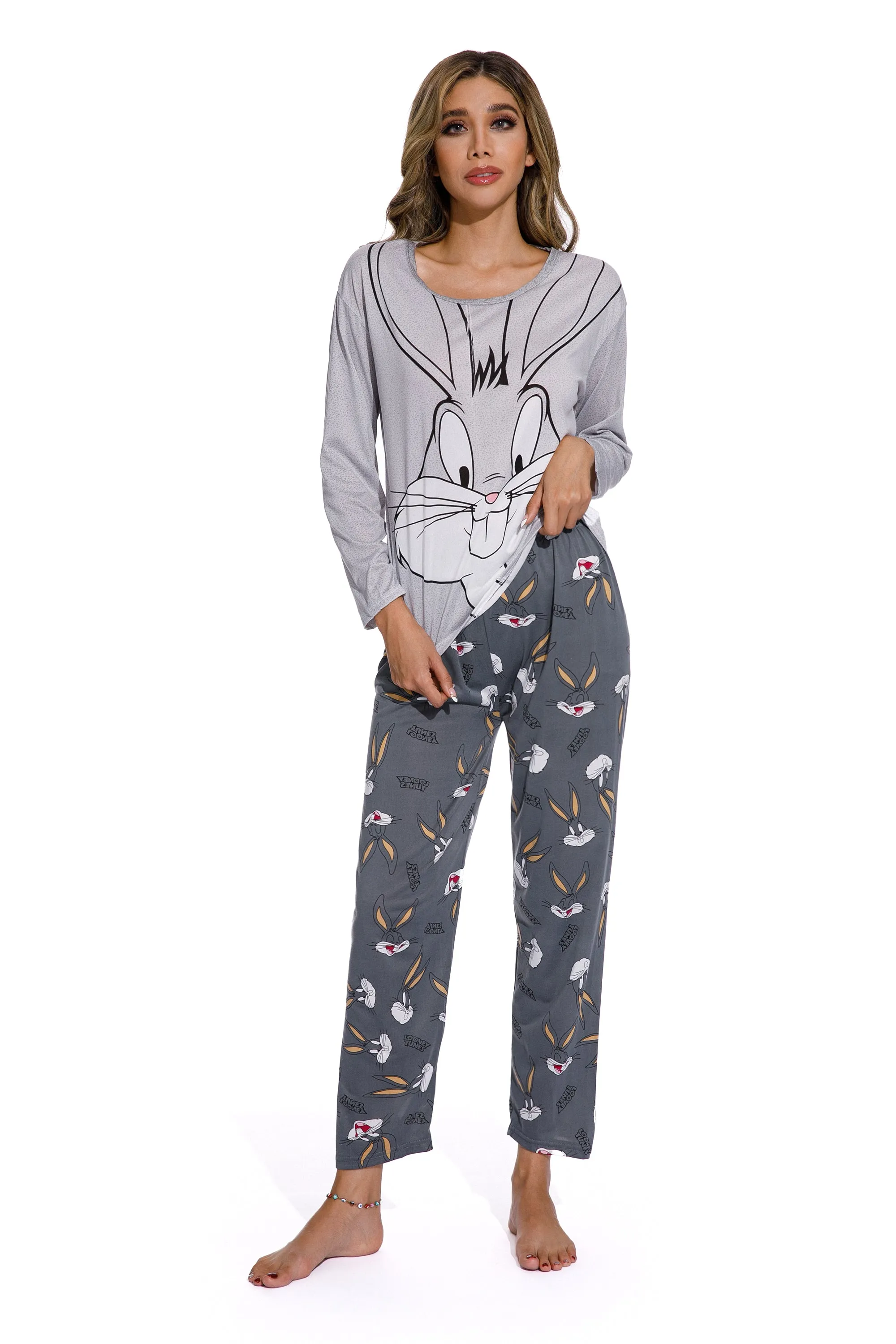 Autumn Cartoon Pattern Women Home Clothes Suit