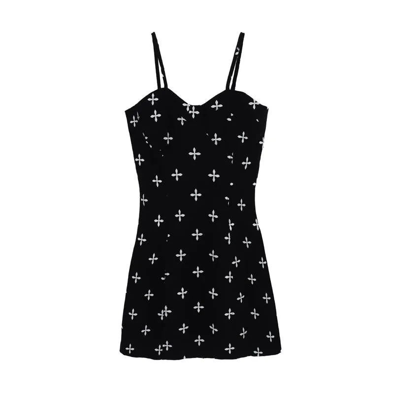 Black Floral Printed Dress