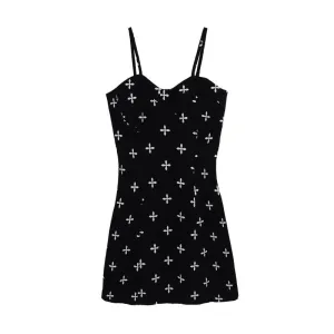 Black Floral Printed Dress