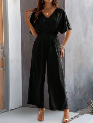 Black Jumpsuit With Kimono Sleeve
