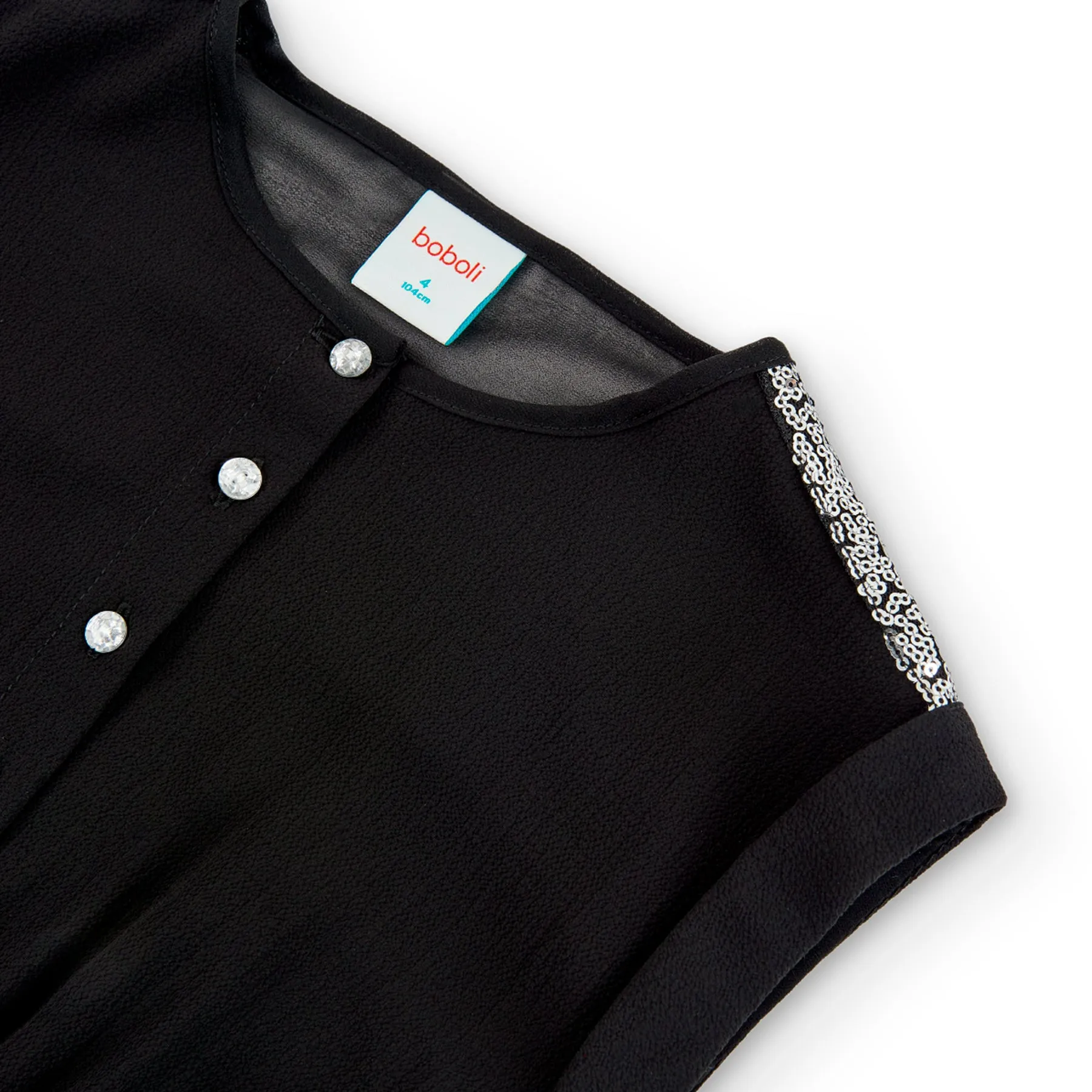 BOB Black Dressy Romper with Sequins