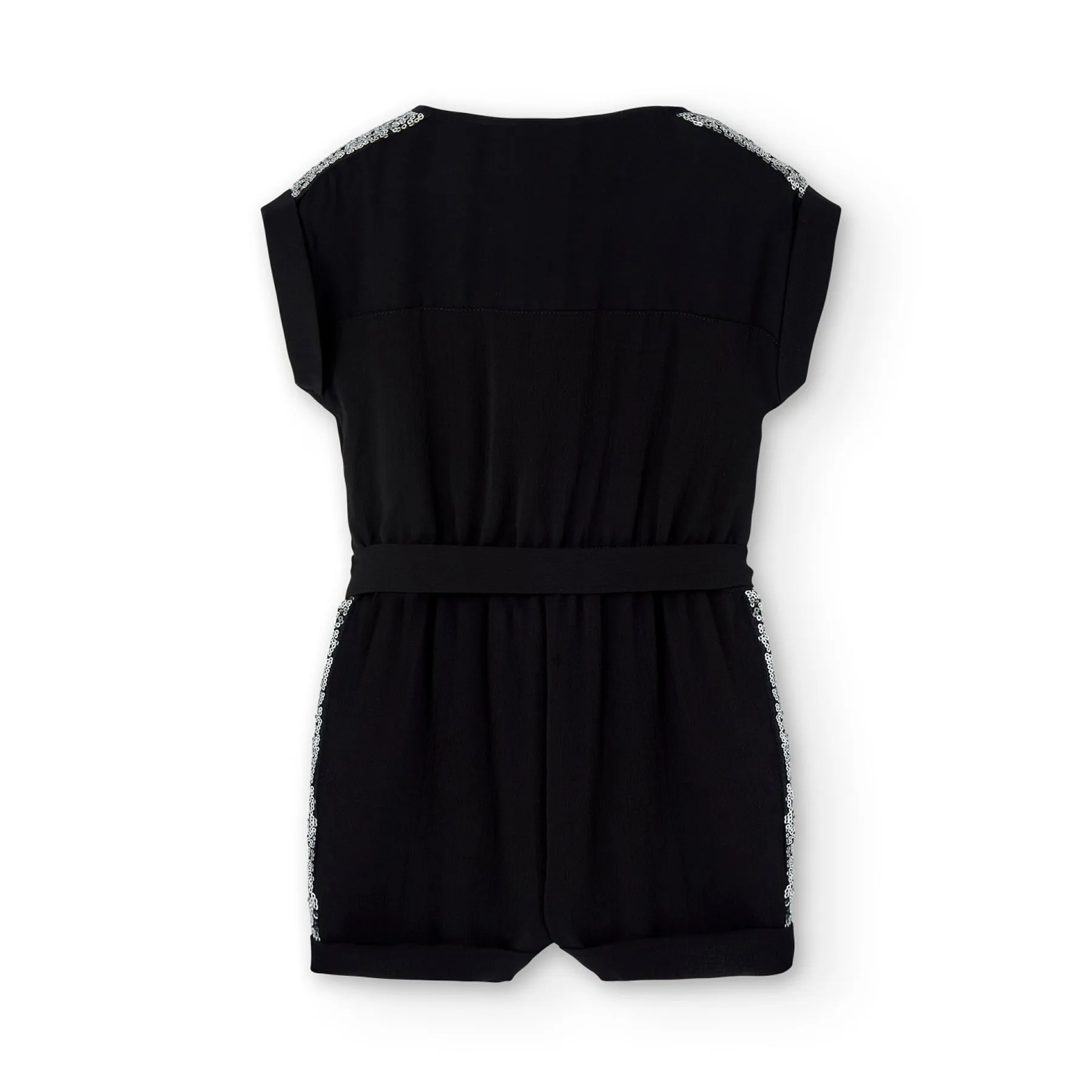 BOB Black Dressy Romper with Sequins