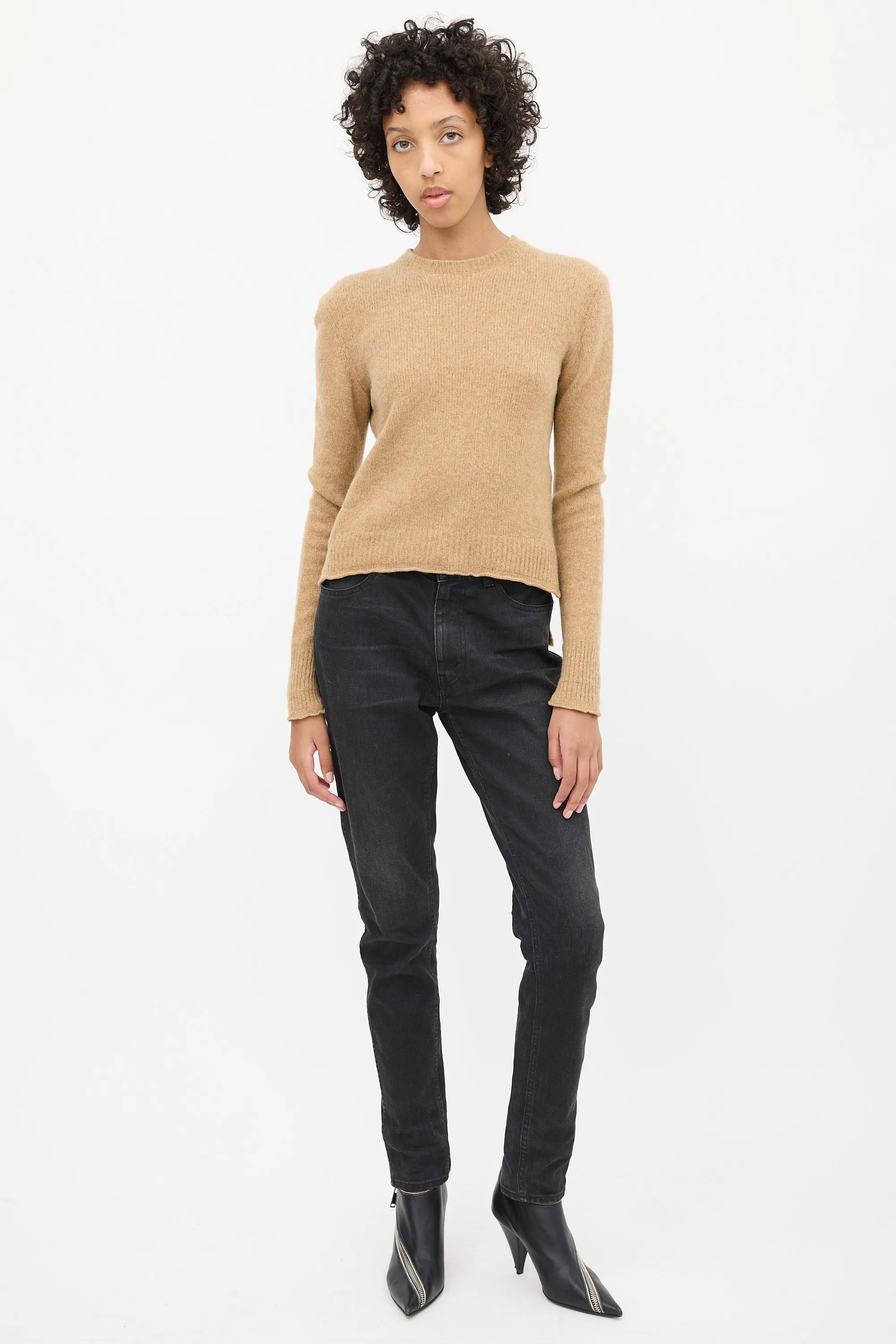 Brown Cashmere Triomphe Sweater