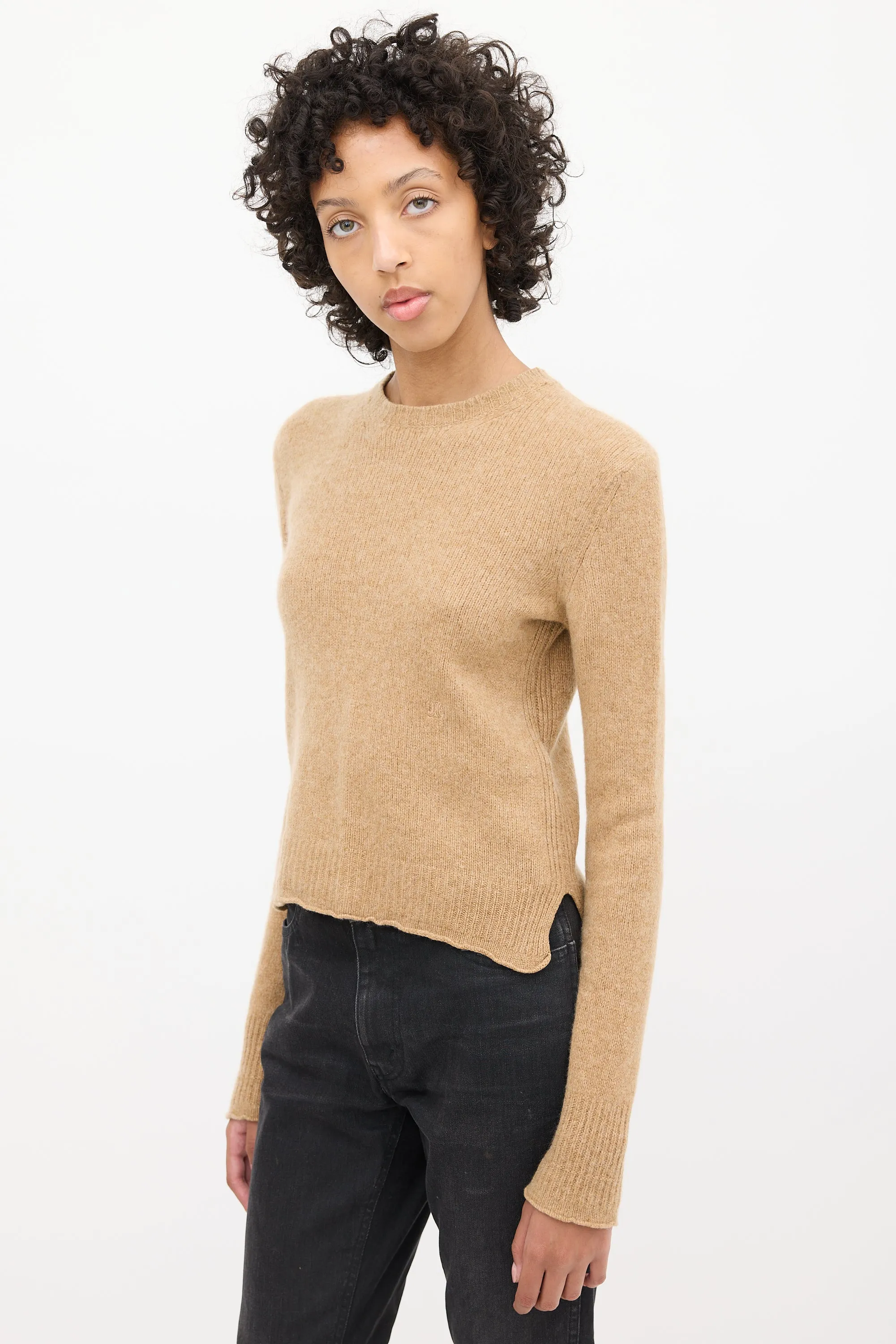 Brown Cashmere Triomphe Sweater