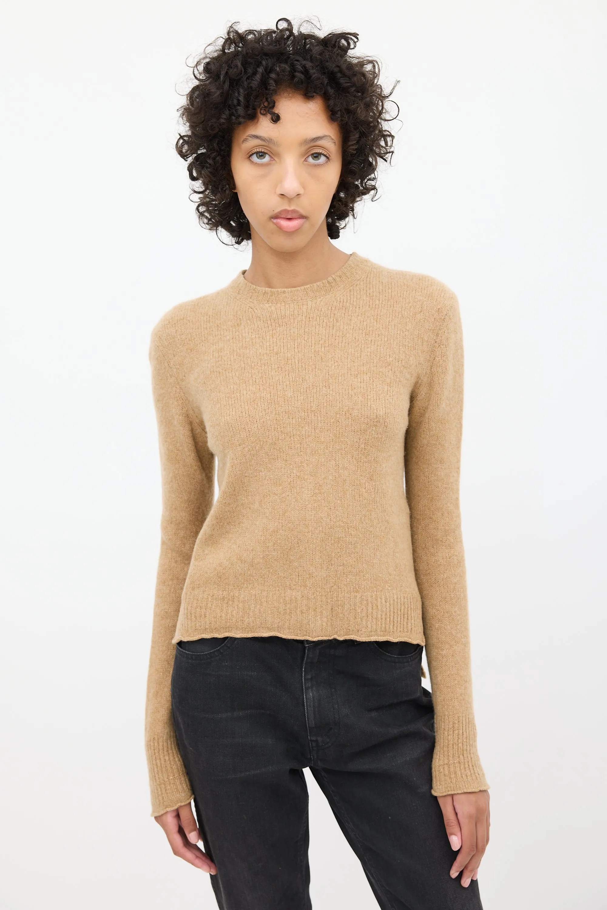Brown Cashmere Triomphe Sweater