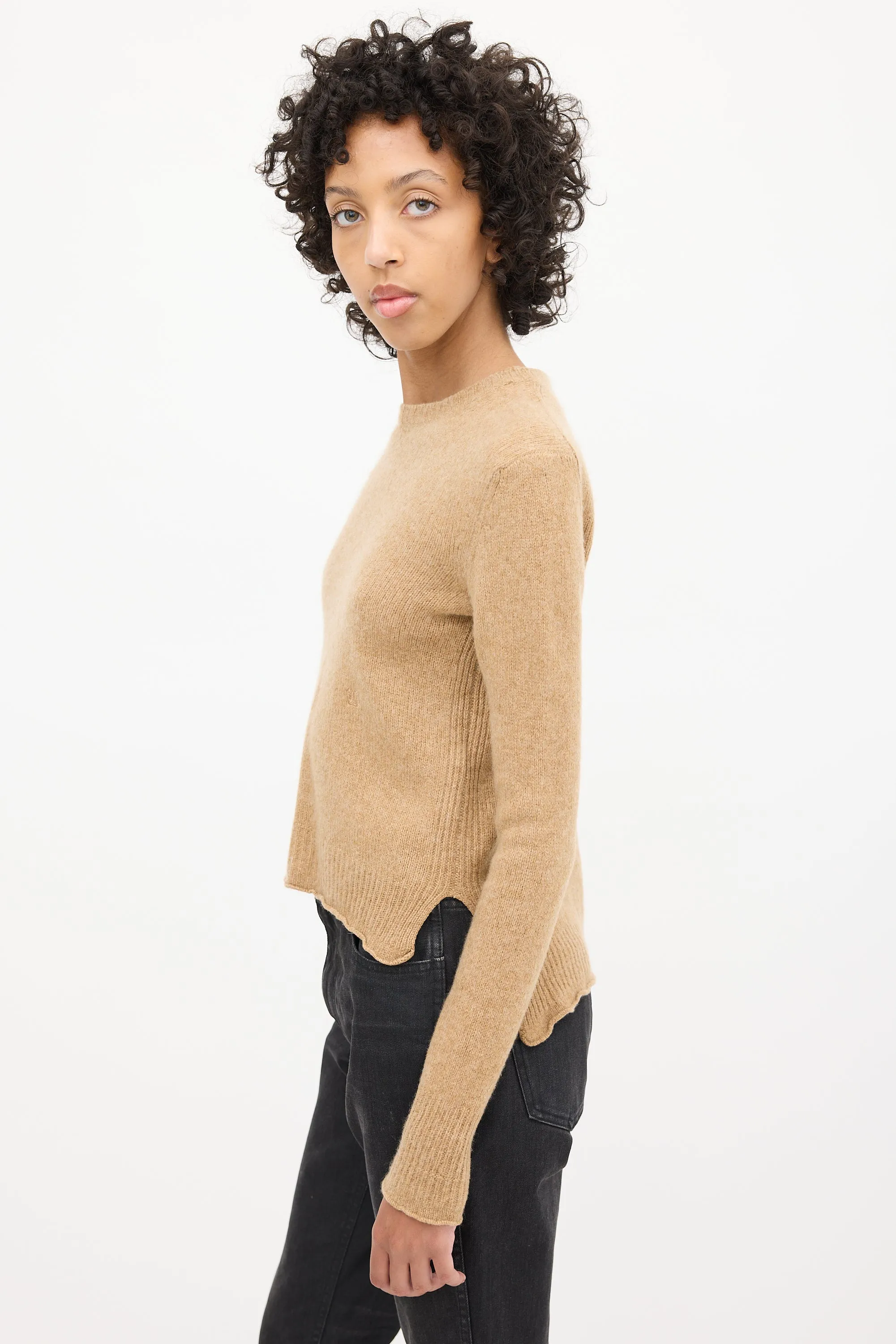 Brown Cashmere Triomphe Sweater