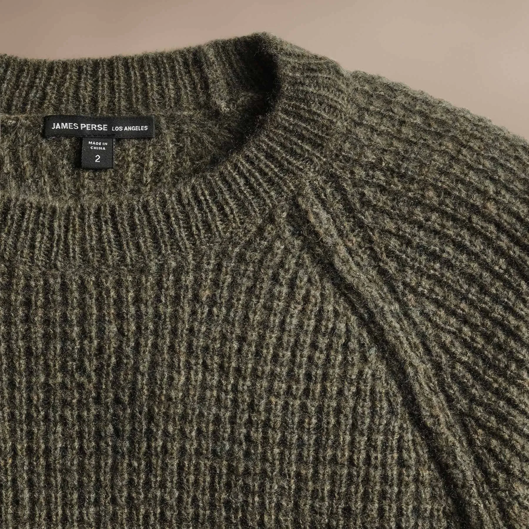 Cashmere Knit Raglan Crew - Fir