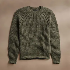 Cashmere Knit Raglan Crew - Fir