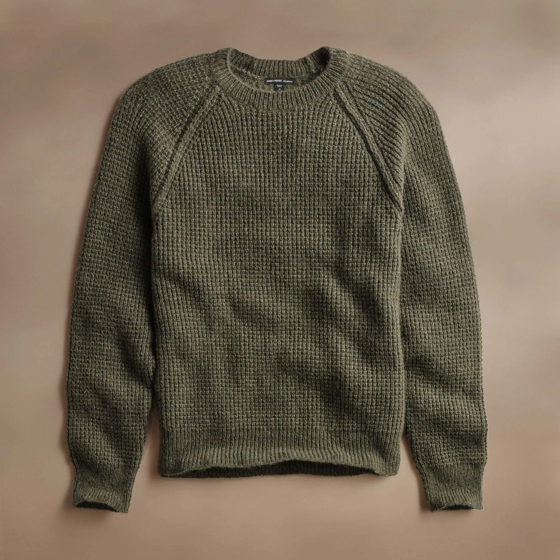 Cashmere Knit Raglan Crew - Fir