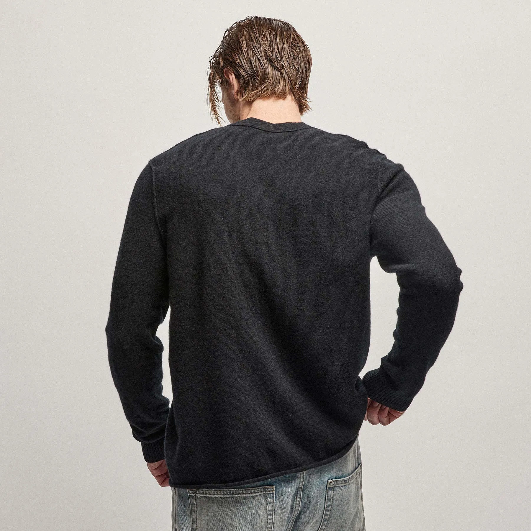 Cashmere V Neck Sweater - Black