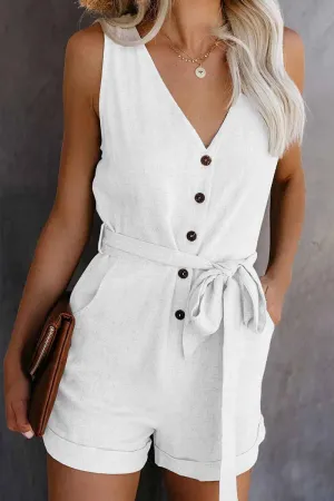 Chicindress Summer Leisure V-neck Bow Rompers