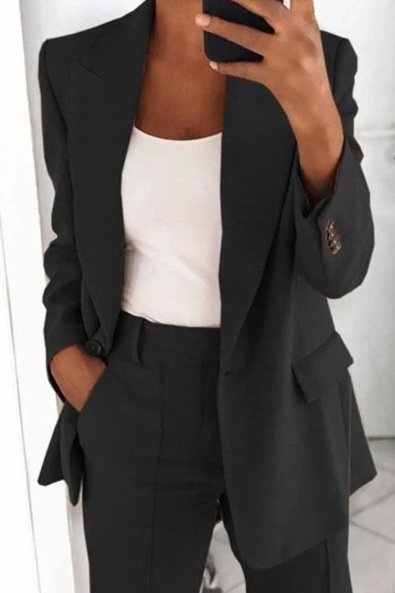 Chicindress Two-Piece Fashion Lapel Cardigan Blazer（5 colors）