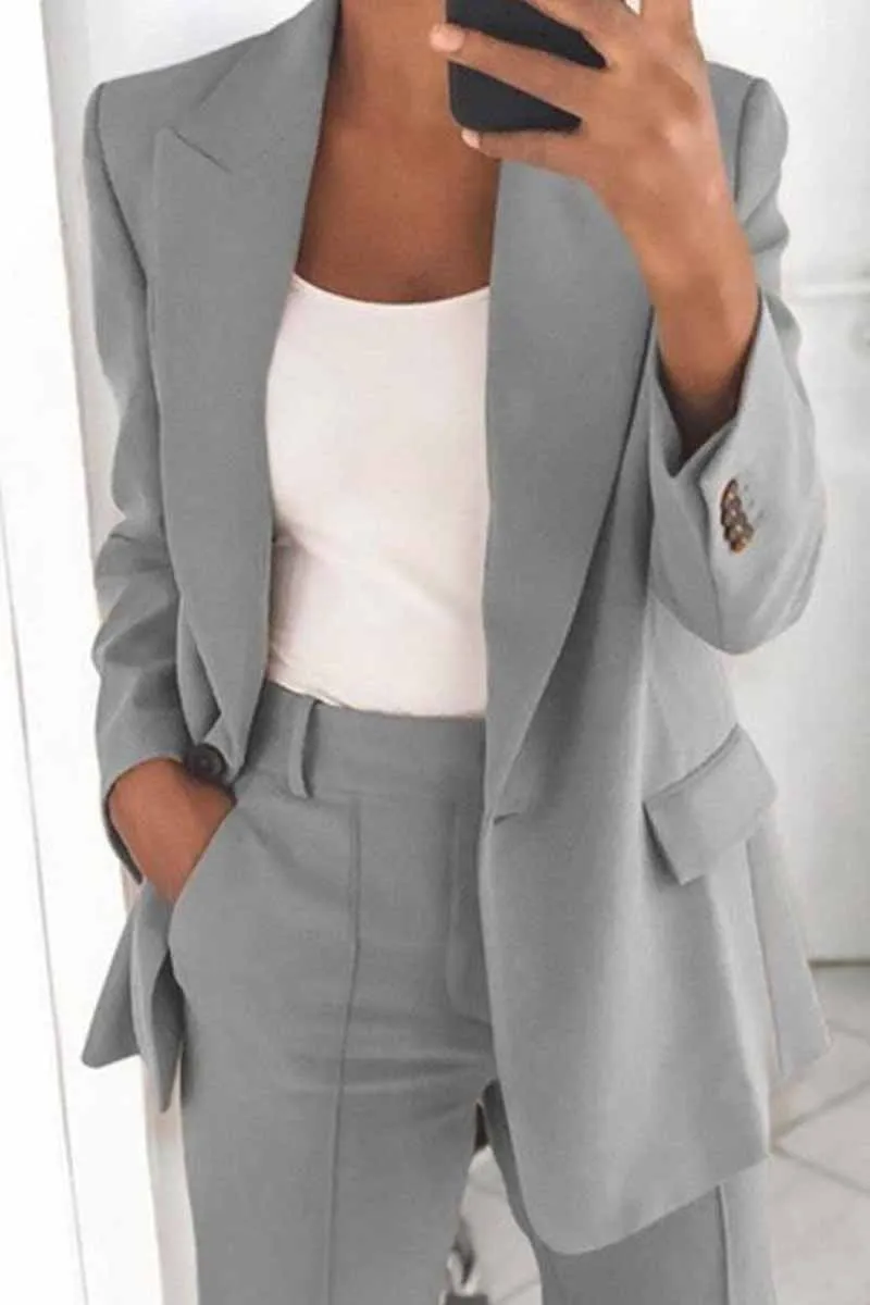 Chicindress Two-Piece Fashion Lapel Cardigan Blazer（5 colors）