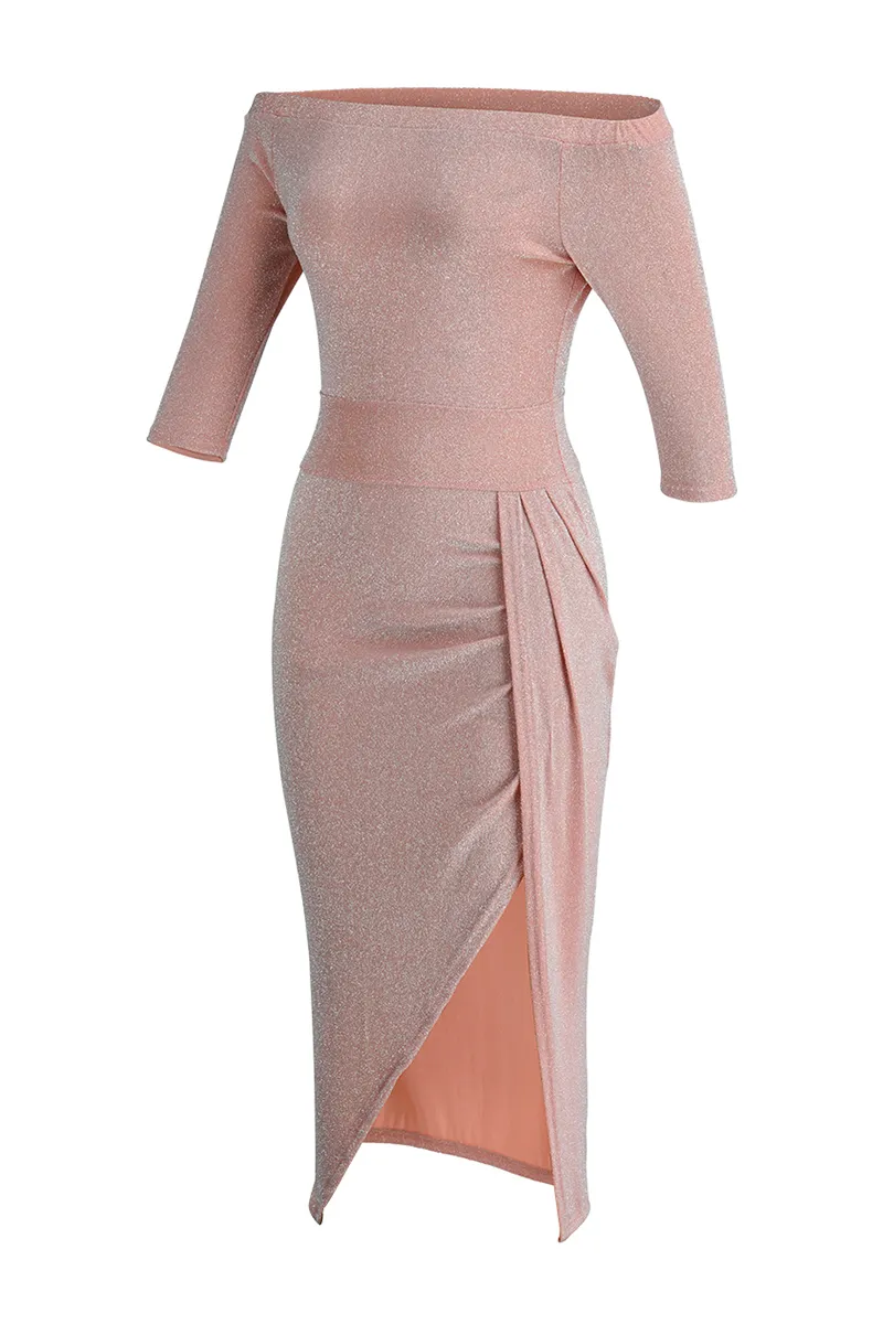 Chicindress Wrap Hip Slit Collar Maxi Dresses(5 Colors)