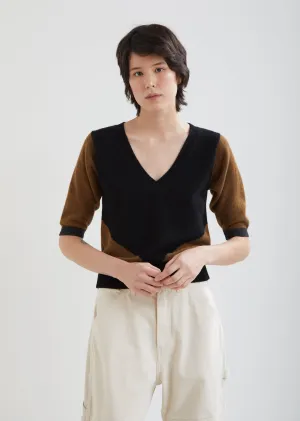 Color Block Merino Cashmere Sweater