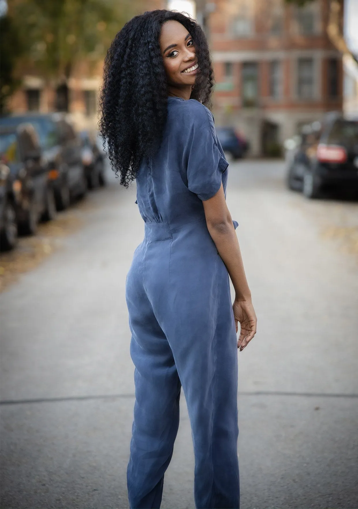 Downtown Days Tie Front Jumpsuit