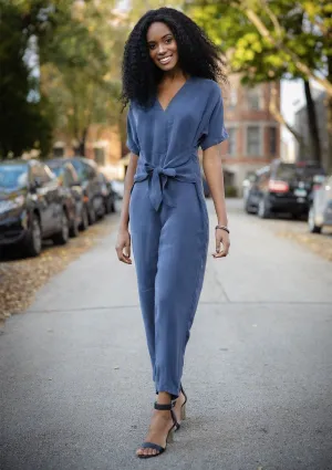 Downtown Days Tie Front Jumpsuit