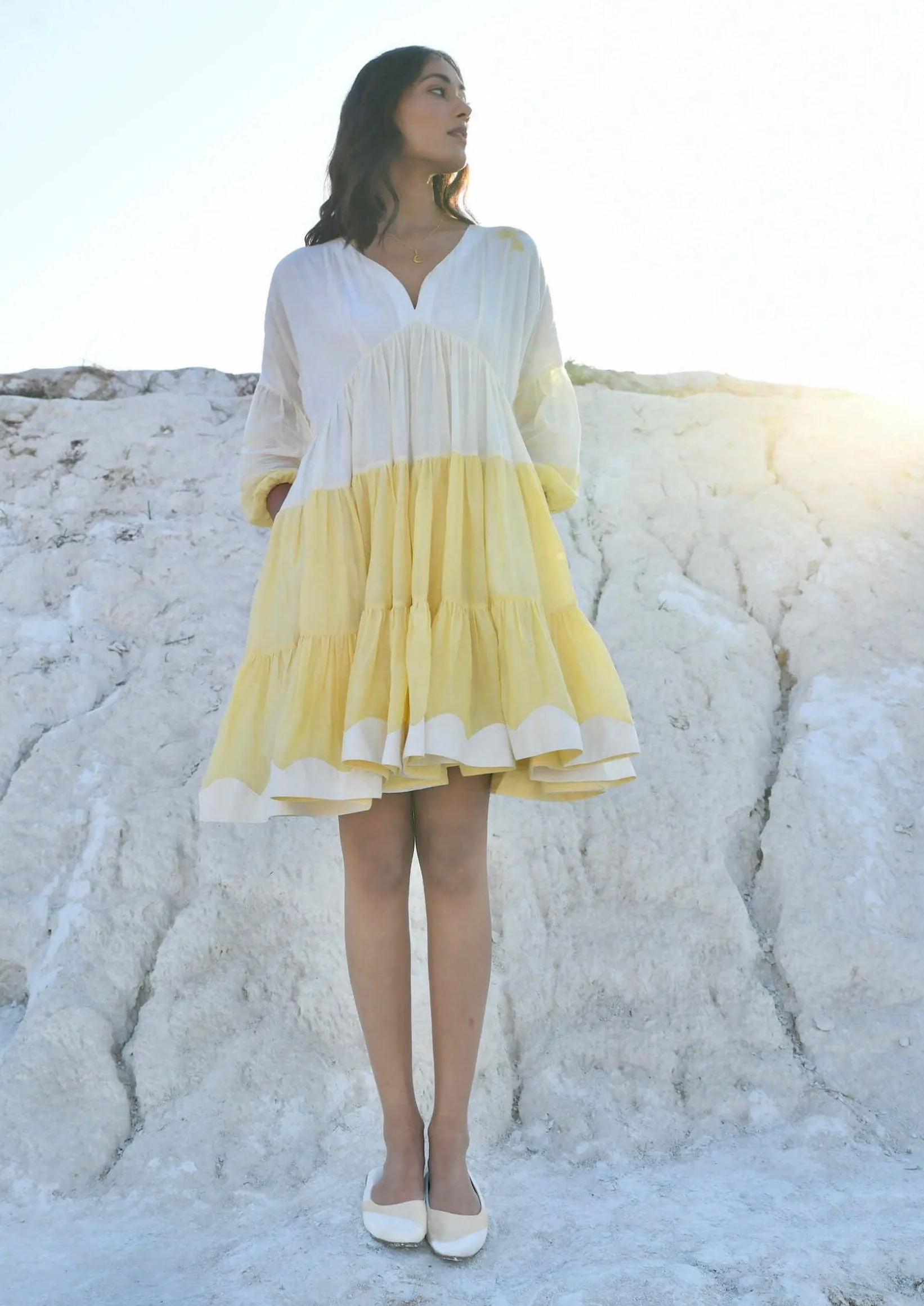 Dreamy caramel yellow dress
