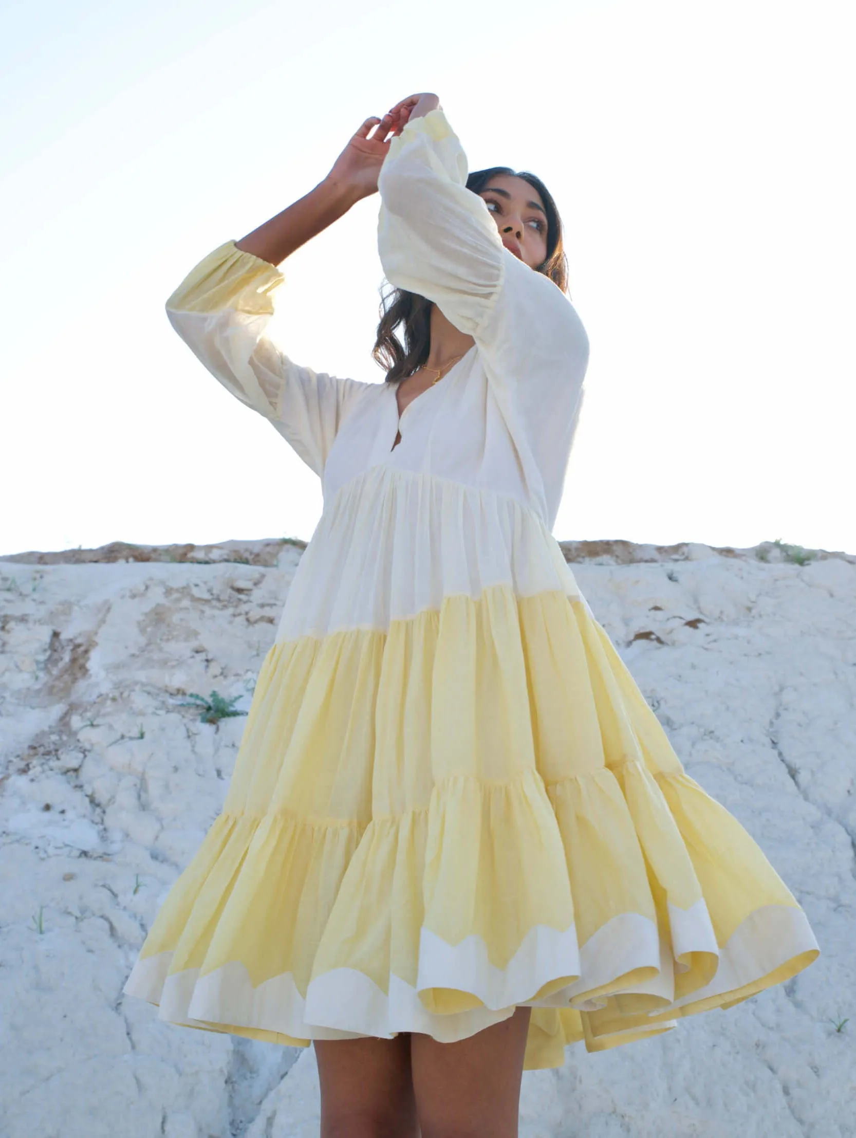 Dreamy caramel yellow dress