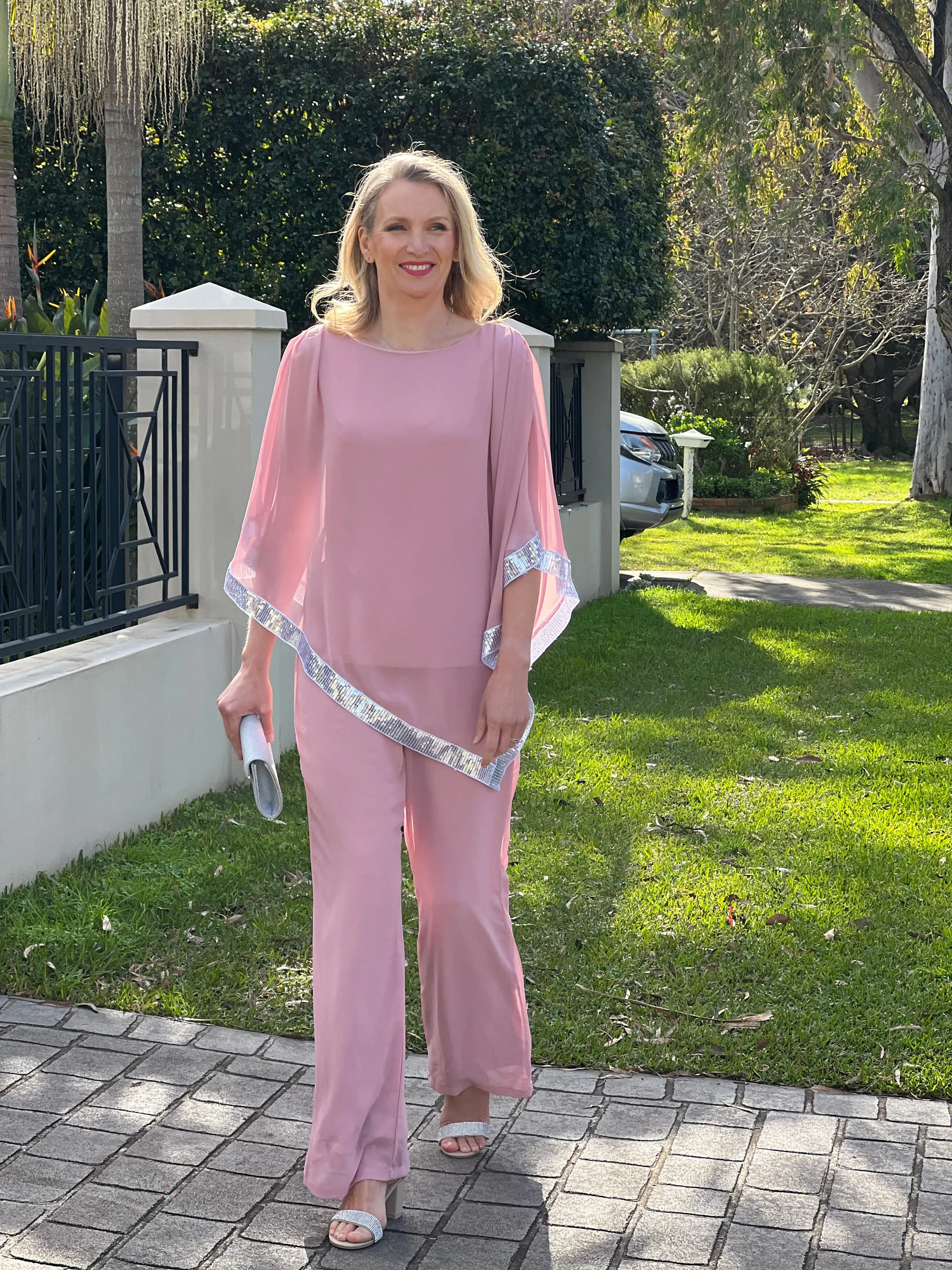 Faith Blush Chiffon Pants