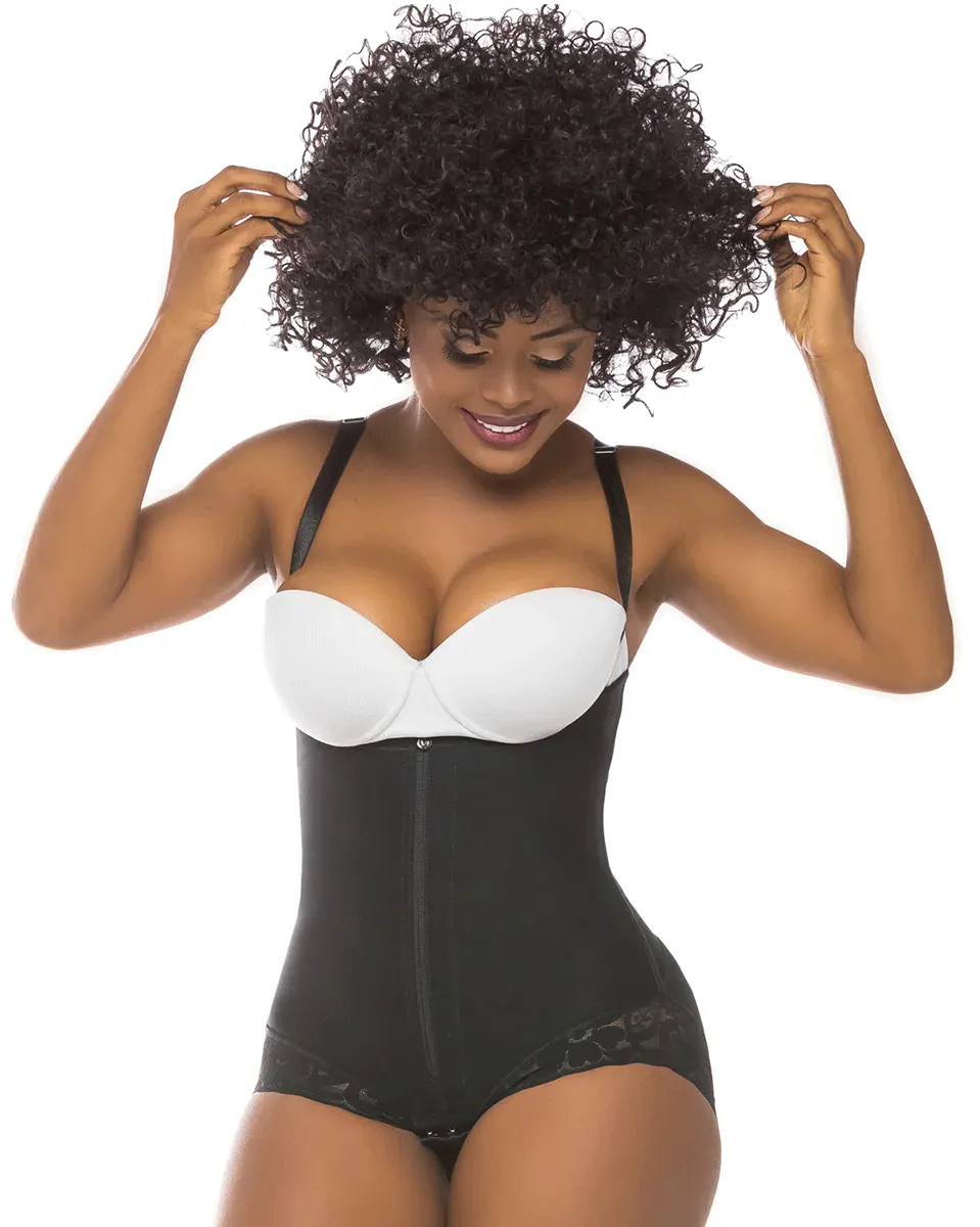 Fajas Salome  Butt Lifter Tummy Control Shapewear for Women - Beige / Black