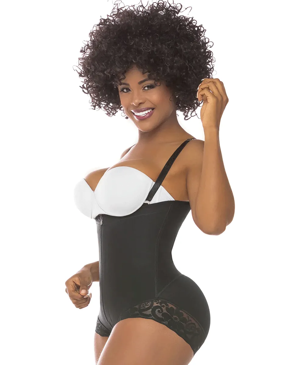 Fajas Salome  Butt Lifter Tummy Control Shapewear for Women - Beige / Black