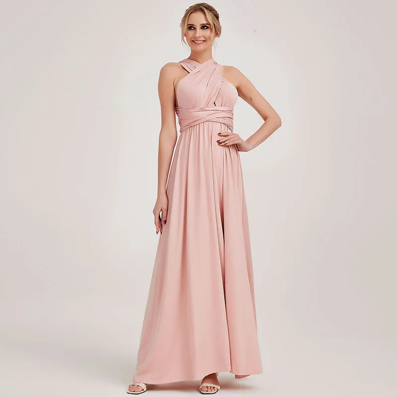[Final Sale] Blush Infinity Wrap Bridesmaid Convertible Dress