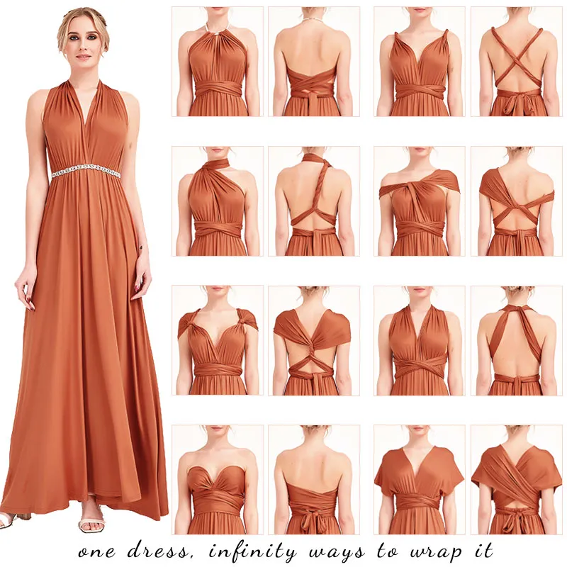 [Final Sale] Blush Infinity Wrap Bridesmaid Convertible Dress