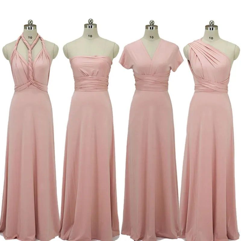 [Final Sale] Blush Infinity Wrap Bridesmaid Convertible Dress