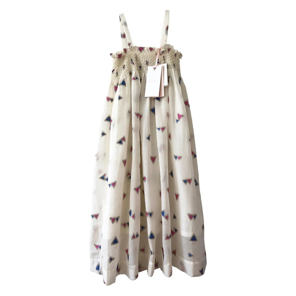 Girls Jamila Long Dress - Egret