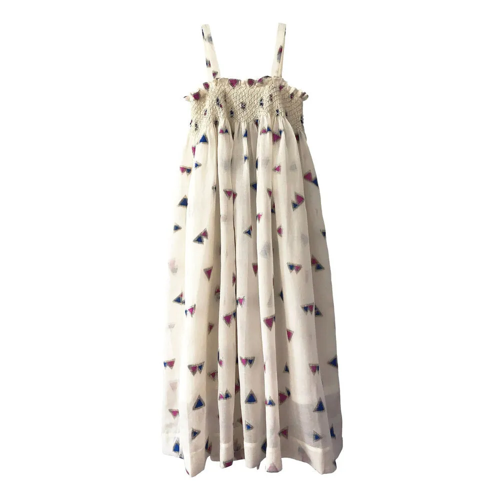 Girls Jamila Long Dress - Egret