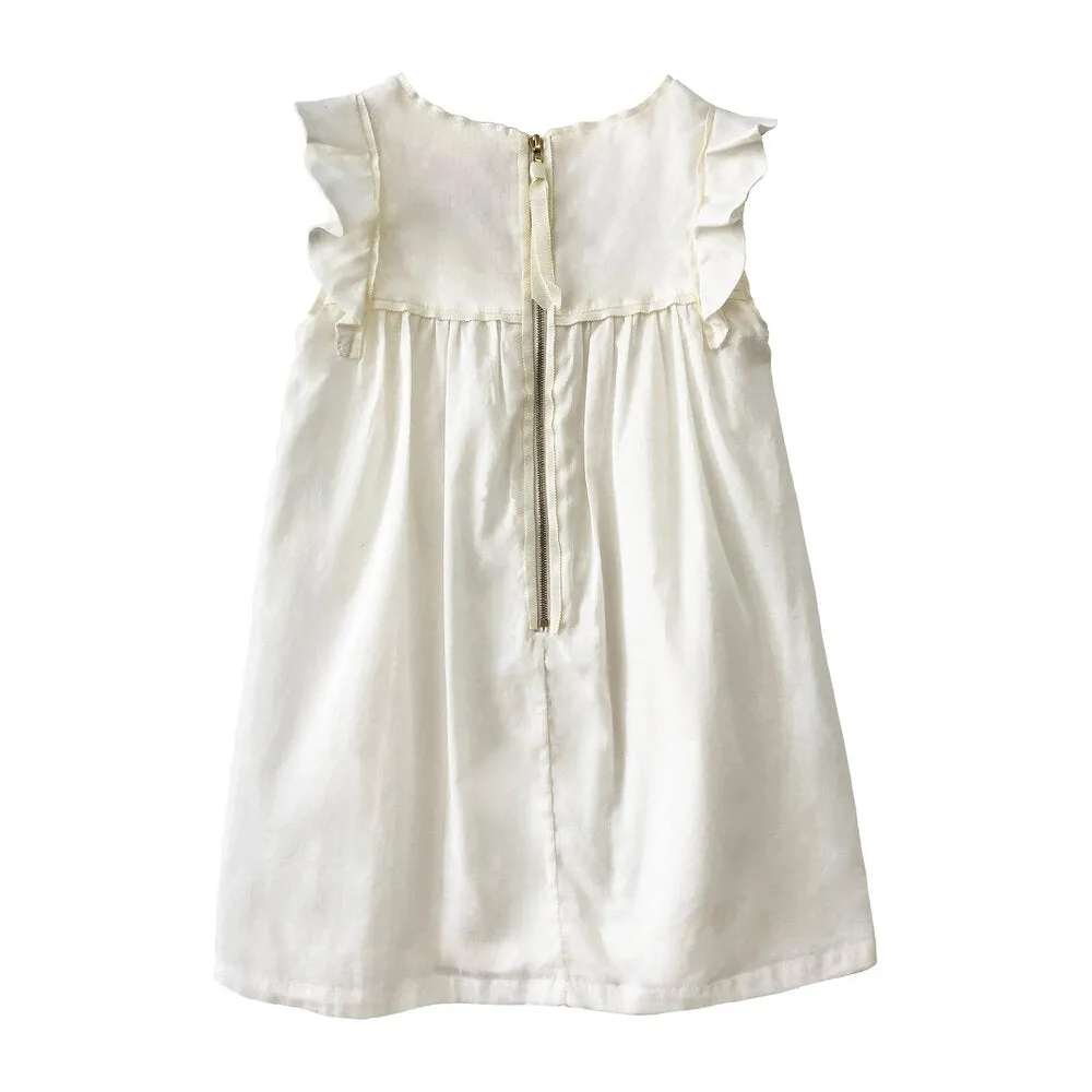Girls Malak Dress - Egret