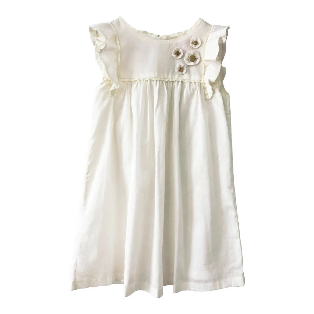 Girls Malak Dress - Egret