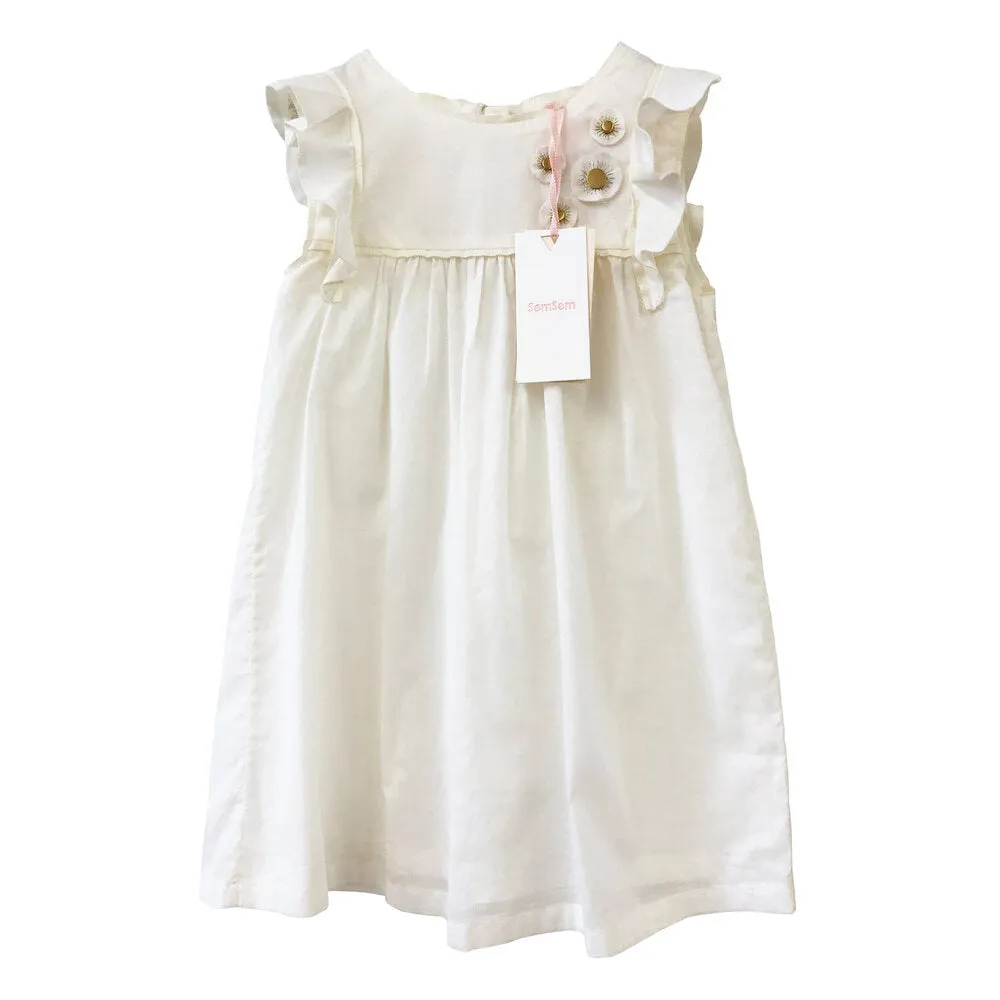 Girls Malak Dress - Egret