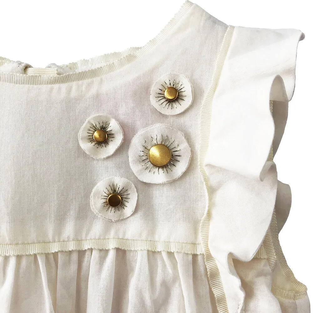 Girls Malak Dress - Egret