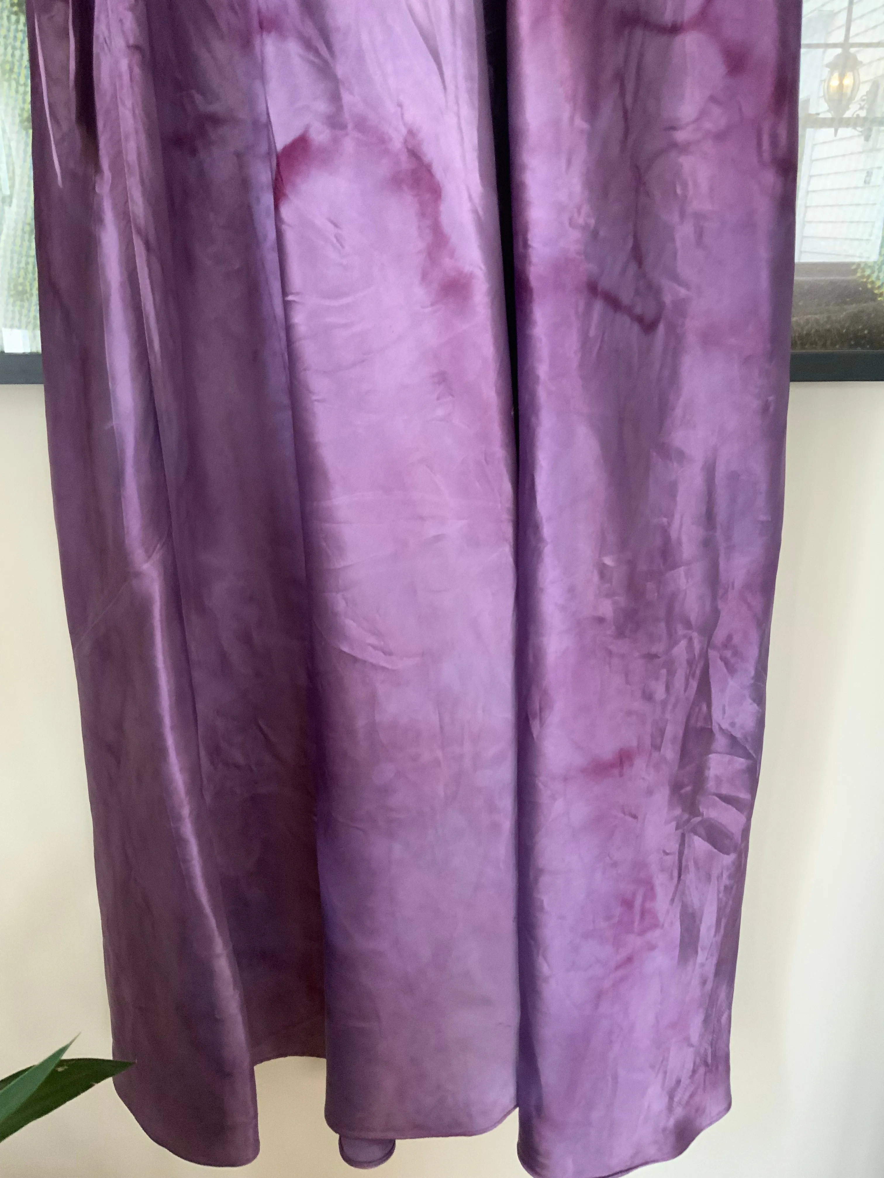 Hand Dyed Satin Nightgown - 50s - 50M